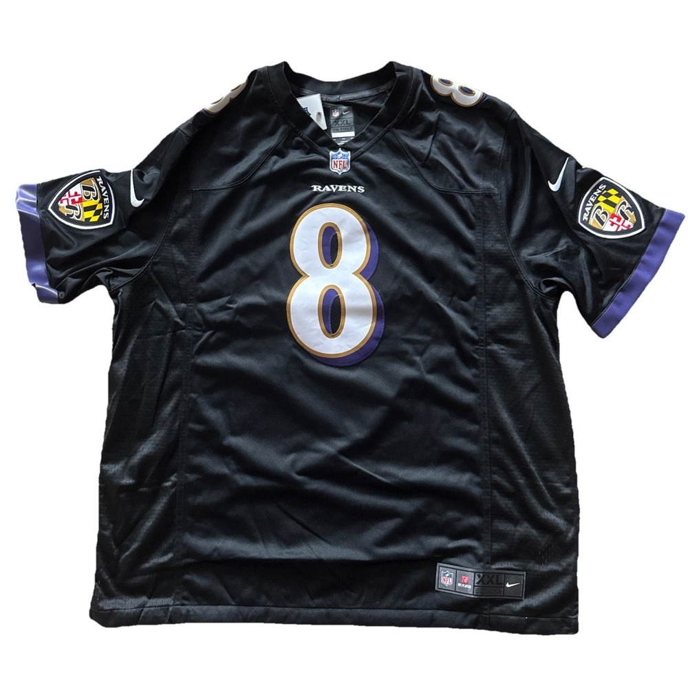 Lamar Jackson Baltimore Ravens Nike Speed Machine Limited Jersey Black Size 2XL